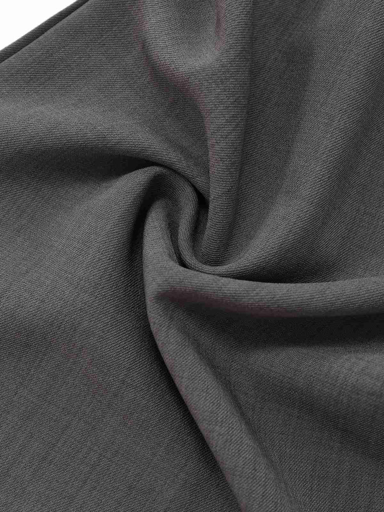 Grau 1930er Solide Ärmellos Büro Gürtel Jumpsuit