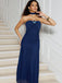 Blau 1930er Edelstein Netz Bandeau Kleid mit Schal