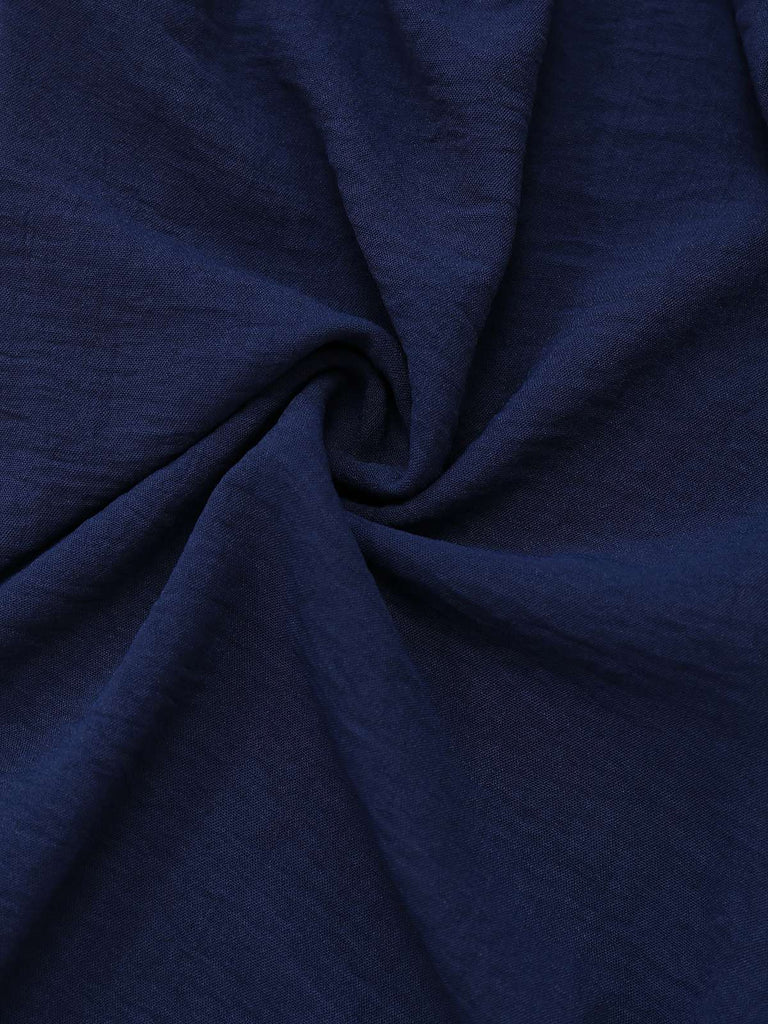 Tiefblau 1950er Streifen Bandeau Jumpsuit