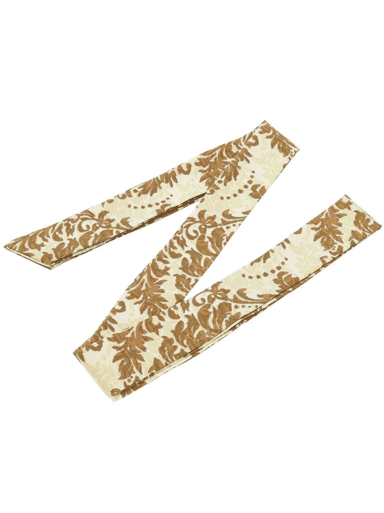 Braun 1950er Blumen Print Eine Schulter Romper