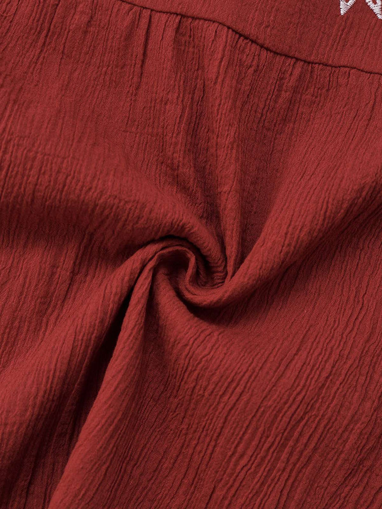 1930er Besticktes Blumen Tief V-Ausschnitt Texturiert Kleid