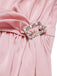Blassrosa 1920er Satin Quadratischer Hals Zurück-Bogen Kleid