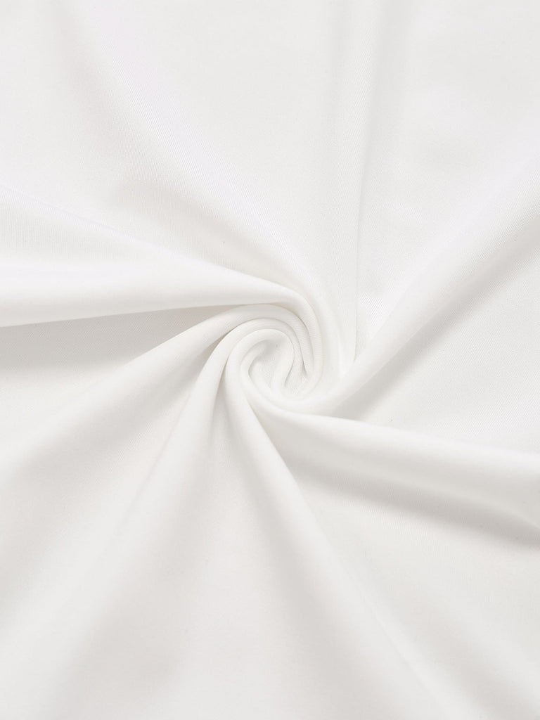 Blau 1950er Streifen Patchwork Plissiertes Kleid