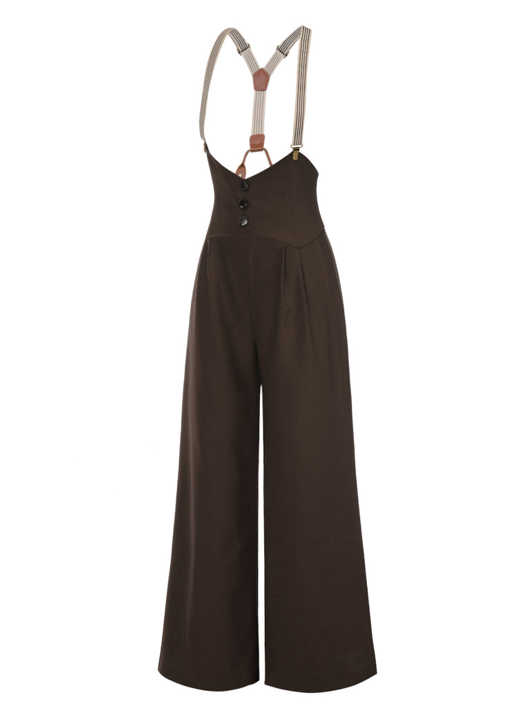 Dunkelbraun 1950er Taste Latzhose