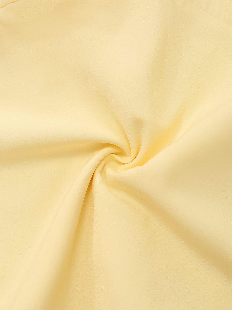 1960er Solide Spitze Träger Schnürung Skater Kleid