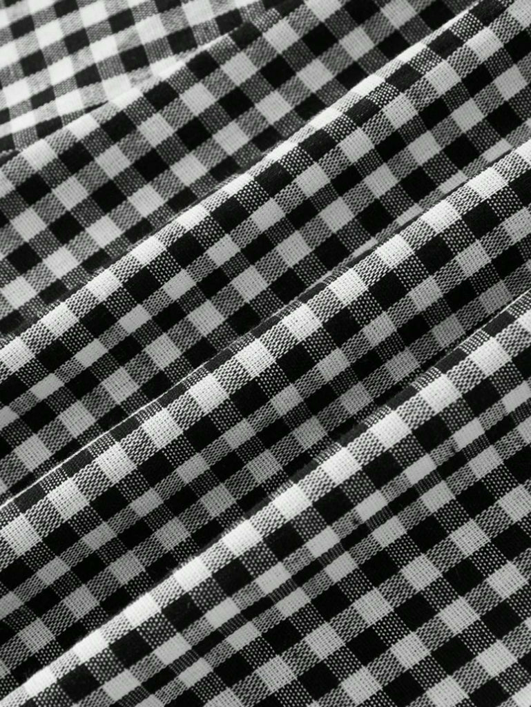 1950er Halter Gingham Plaids Bogen Romper