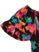 Multicolor 1960er Abstrakt Farben Rüschen Schulterfrei Romper