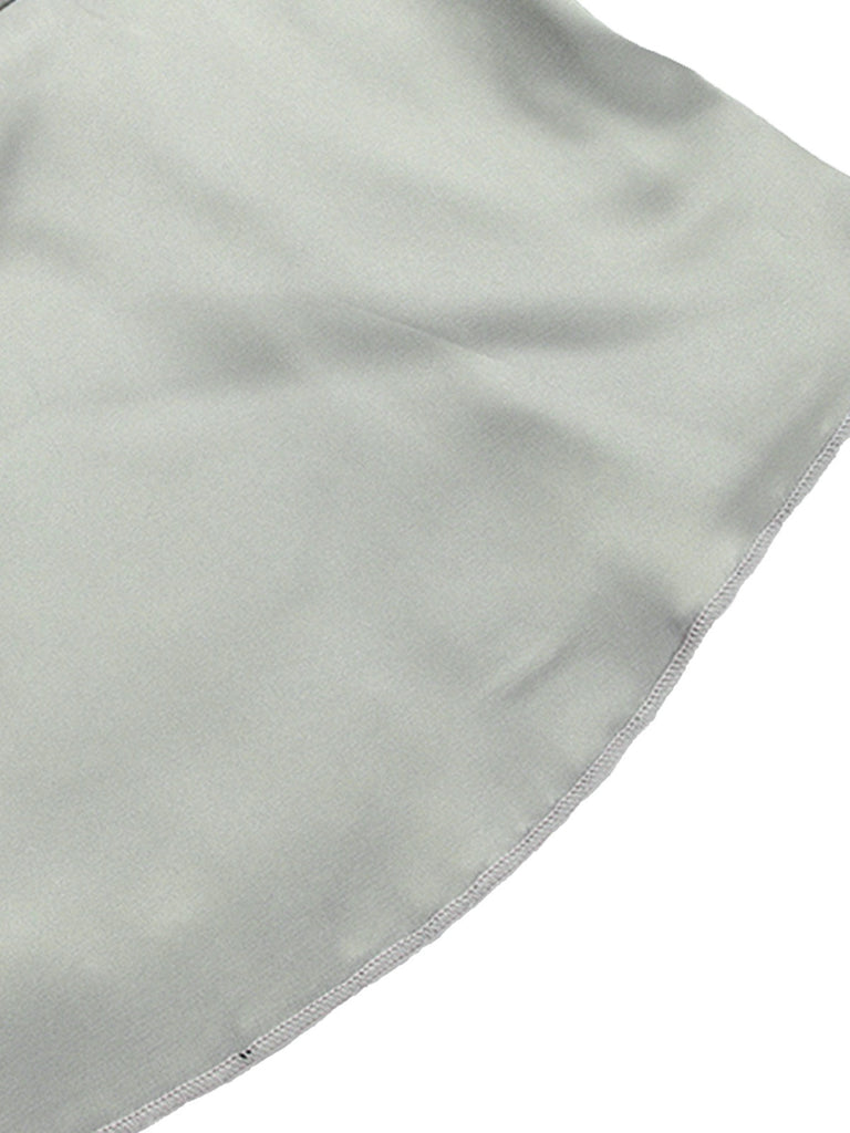 Grün 1970er Satin Gerüschtes Büste Hosenträger Cami Top