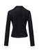 1980er Solide Revers Ssuede Leder Jacke