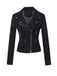 1980er Solide Revers Ssuede Leder Jacke
