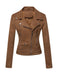 1980er Solide Revers Ssuede Leder Jacke