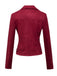 1980er Solide Revers Ssuede Leder Jacke