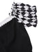 Schwarz 1950er Halloween Check Kleid & Leder Korsett