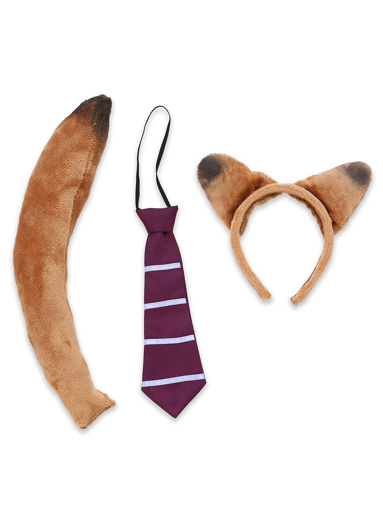 Khaki 1960er Fuchs Zweiteiler-Imitat Kleid Set