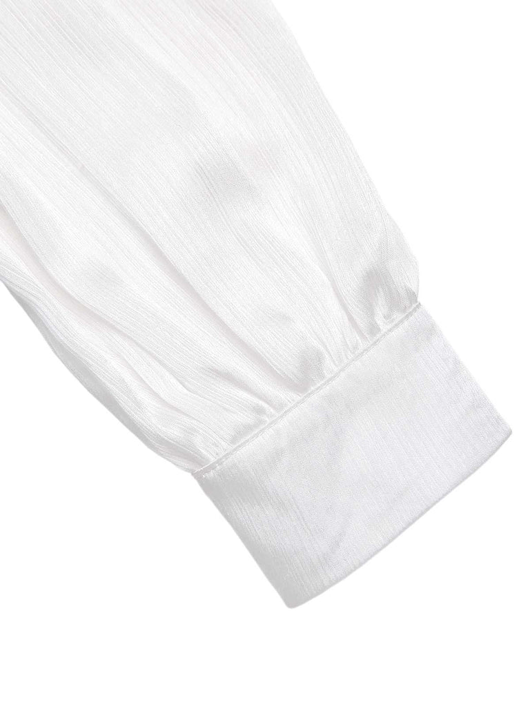 Schwarz & Weiß 1930er Bogen Rüschen Kragen Jumpsuit