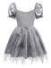 Grau 1950er Geisterbraut Zombie Tutu Kleid