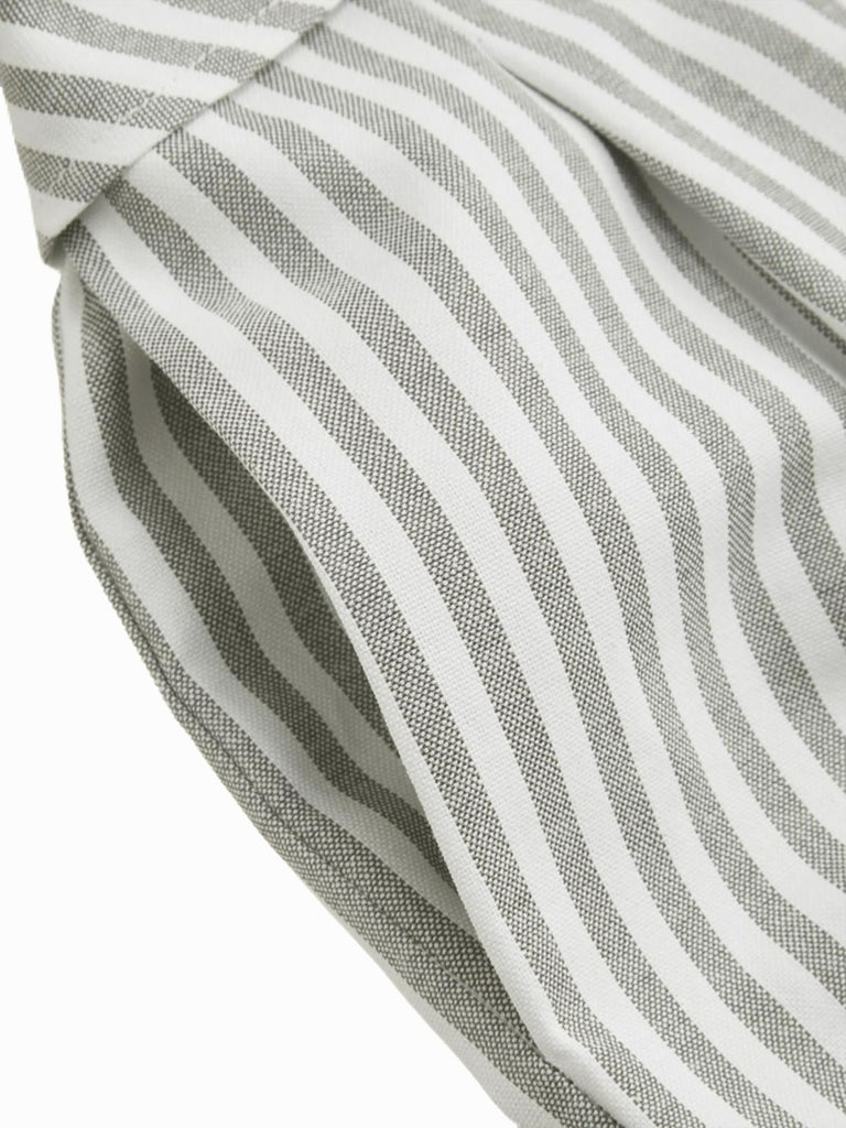 1940er V-Ausschnitt Streifen Taille-Tie Ärmellos Jumpsuit