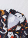 Weiß 1950er Halloween Kerbkragen Pyjama Set