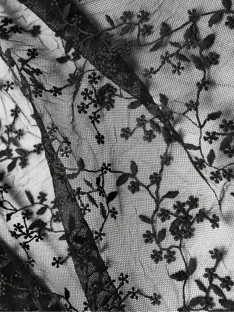 Schwarz 2PCS 1950er Oktoberfest Dirndl Blumen Schnürung Kleid & Schürze