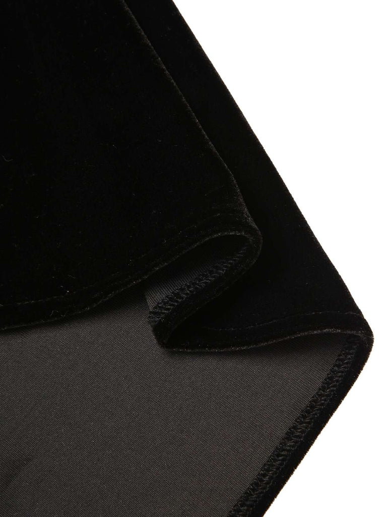 Schwarz 1950er Halloween Skeletthand Spinnennetz Rose Kleid