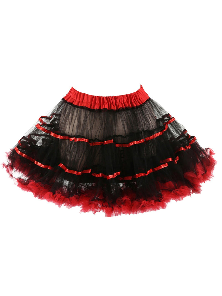 1950er Netz Farbe Bindung Unterrock Petticoat