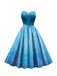 Blau 1950er Halloween Elsa Pailletten Schneeflocke Träger Kleid