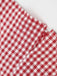 Rot 1960er Gingham Plaid Taste Ärmellos Kleid