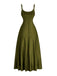 1930er Solide Spaghetti Träger Satin Kleid