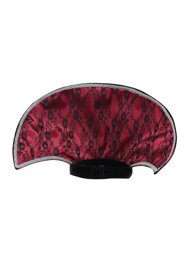 Rot 1970er Schläger Trägerlos Spitze Hoch-Tief Saum Kleid