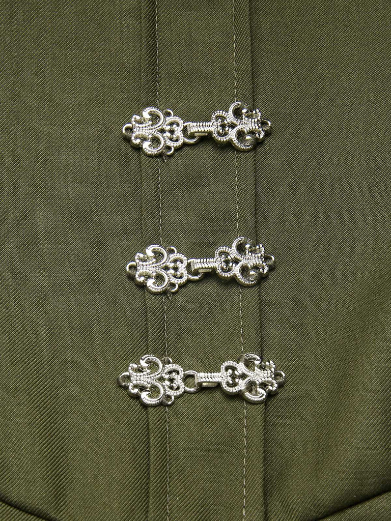 1950er Viktorianisch Bogen Tie Rüschen Langarm Kleid