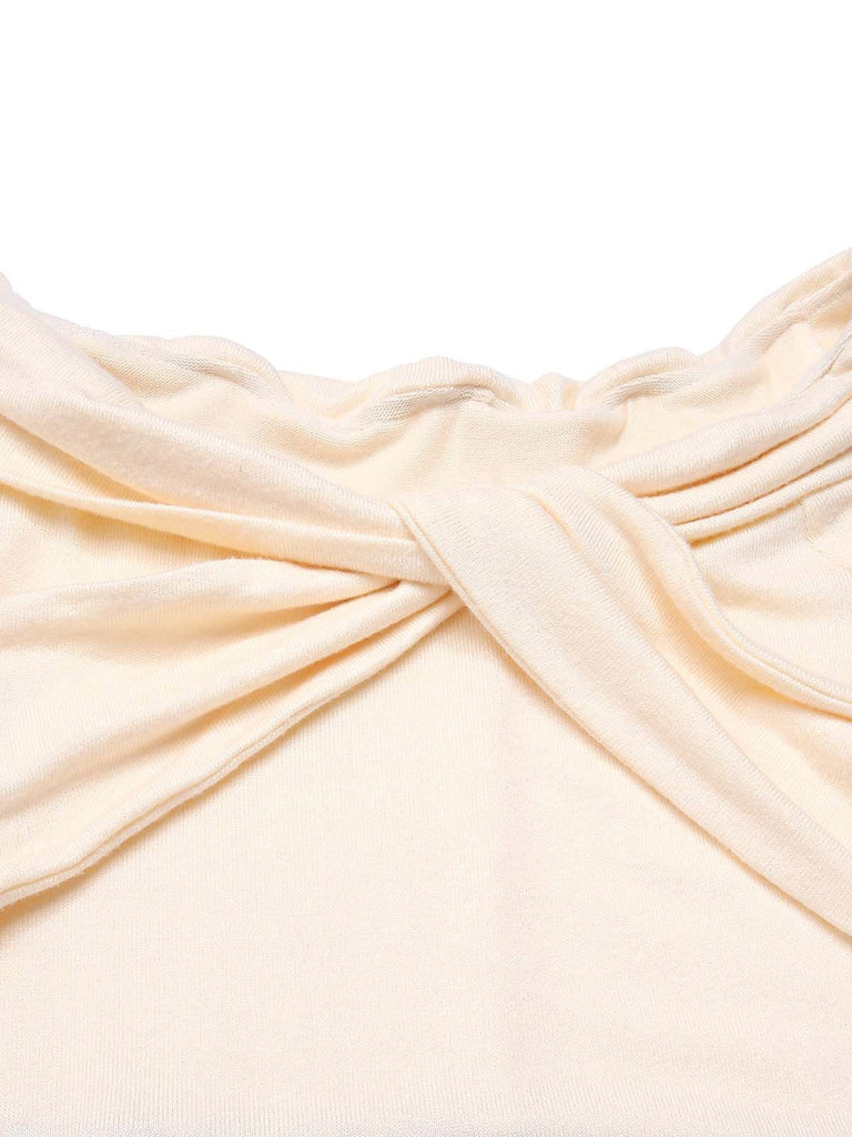 [Vorverkauf] Schwarz 1930er Schulterfrei Stricken Gürtel Meerjungfrauenkleid