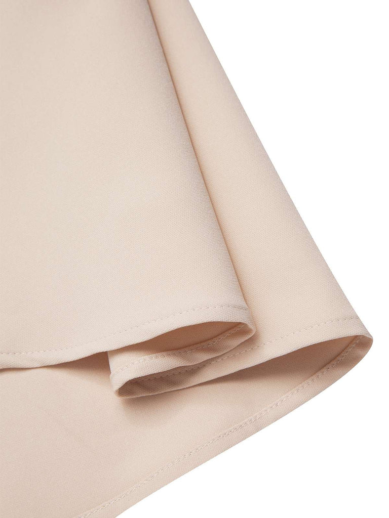 Cremeweiß 1950er Schalkragen Swing Mantel