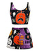 1970er Halloween Flanell Graffiti Glow-in-the-Dark Pyjama