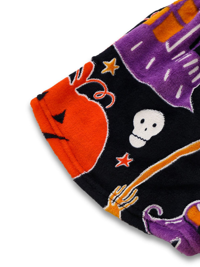 1970er Halloween Flanell Graffiti Glow-in-the-Dark Pyjama