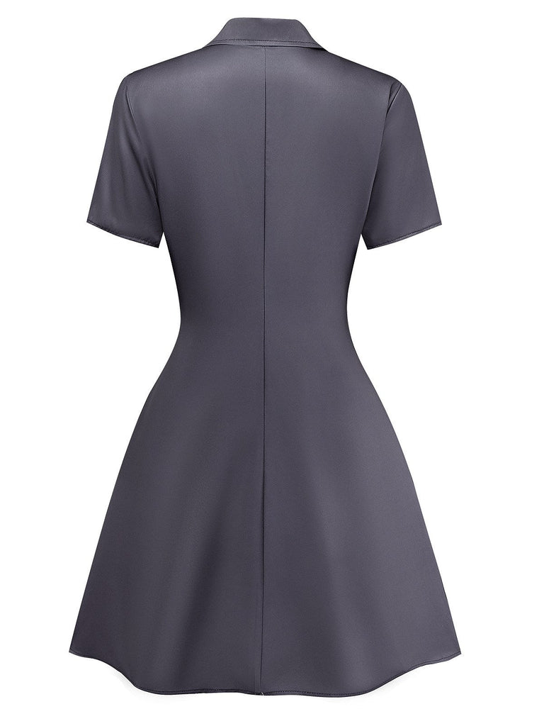 Schwarz 1960er Skorpion Herzen Drucken Hemd Kleid