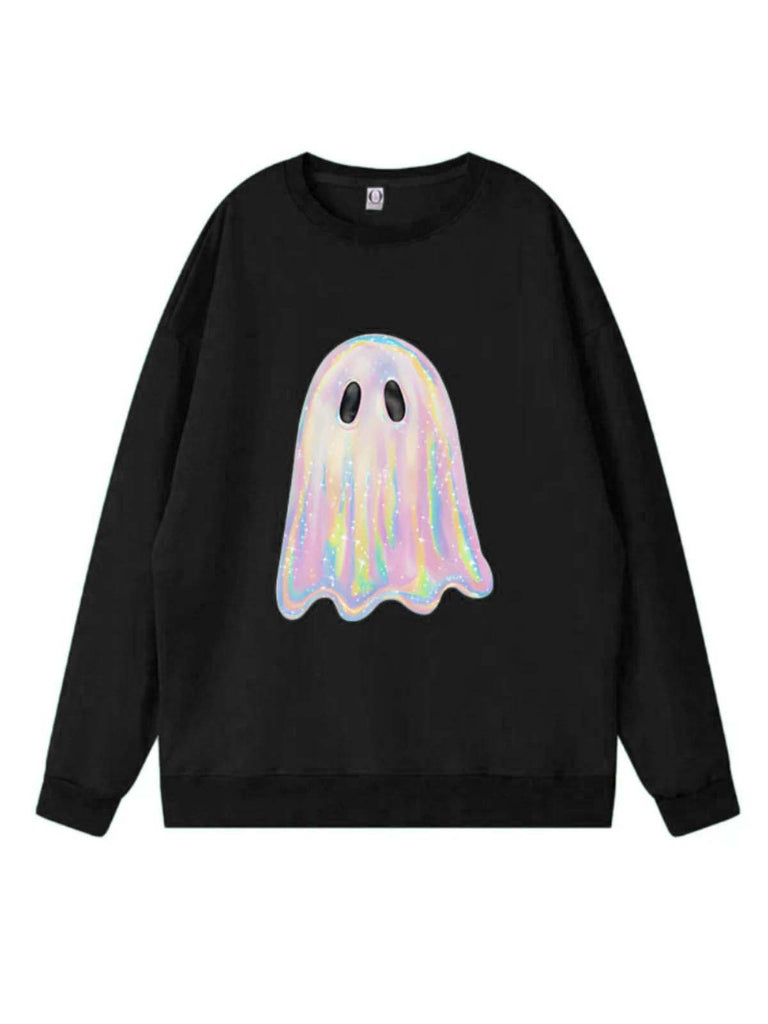 Vintage 1980er Halloween Geist Kürbis Sweatshirt