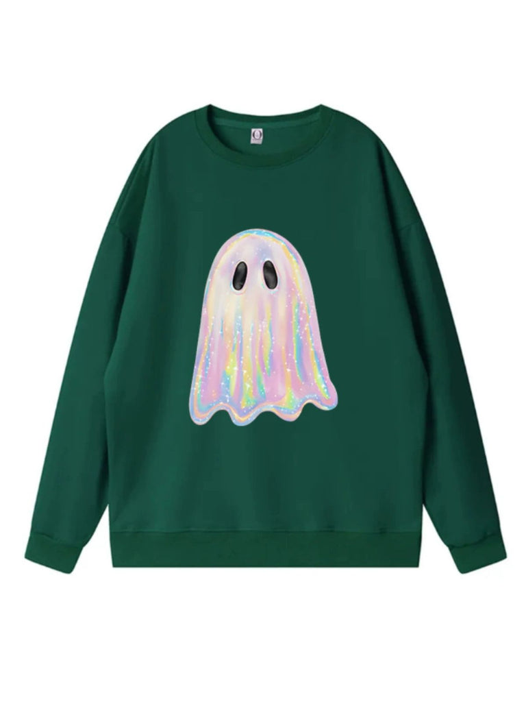 Vintage 1980er Halloween Geist Kürbis Sweatshirt