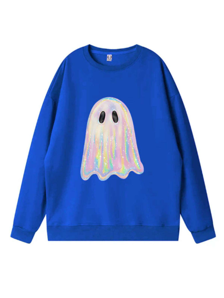 Vintage 1980er Halloween Geist Kürbis Sweatshirt