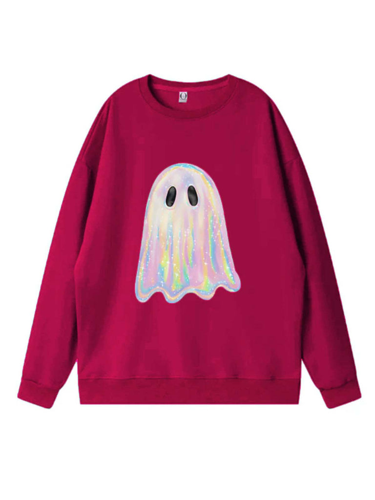 Vintage 1980er Halloween Geist Kürbis Sweatshirt