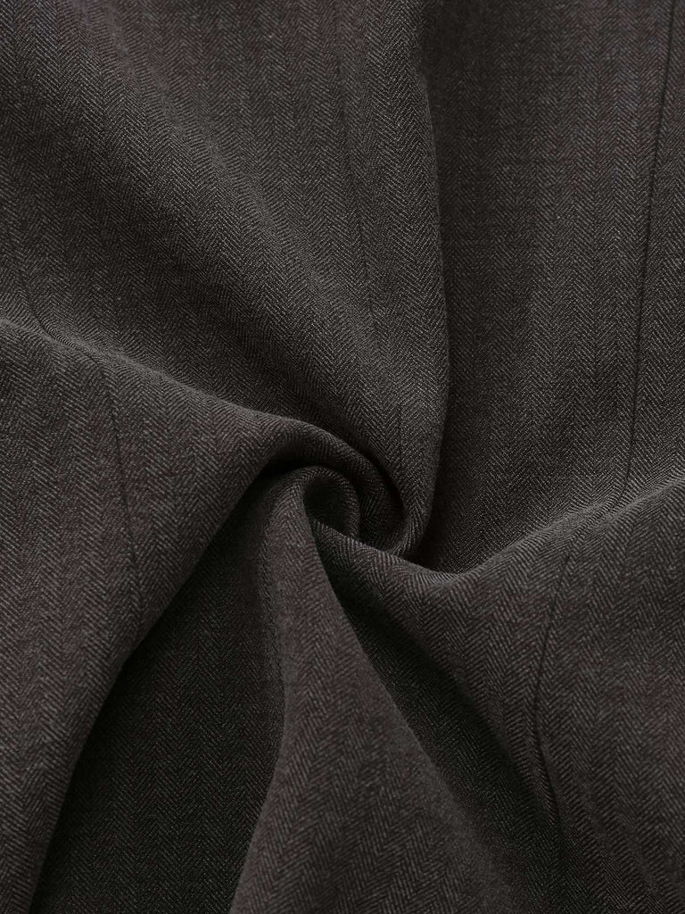 1940er Revers Gürtel Jacke Mit Abnehmbarer Umhang