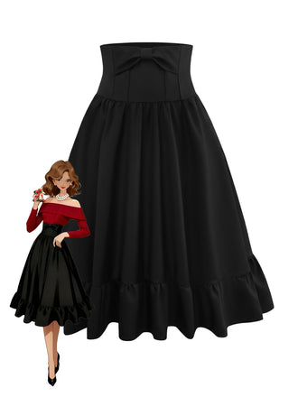 Schwarz 1950er Bogen Decor Solide Rock