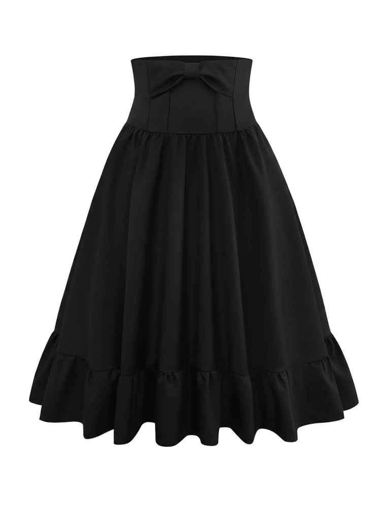 Schwarz 1950er Bogen Decor Solide Rock