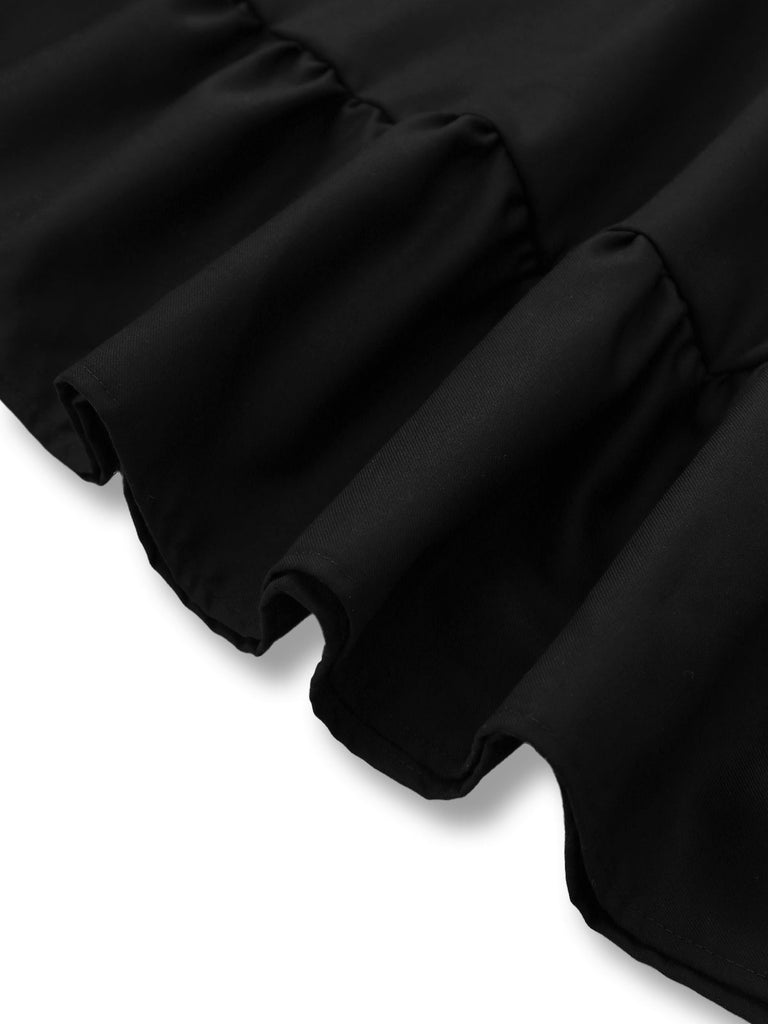 Schwarz 1950er Bogen Decor Solide Rock