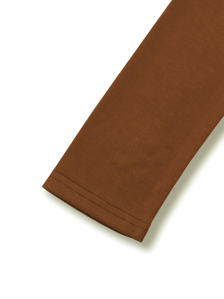 Braun 1950er Krawattenhals Stricken Plaid Kleid