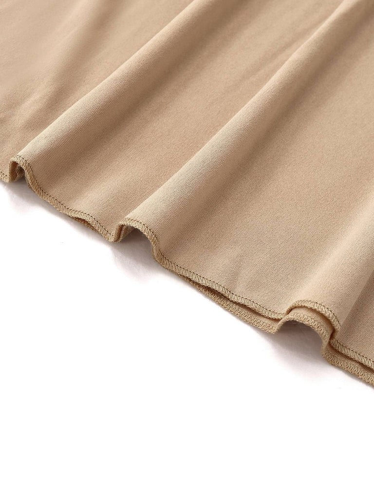 Beige 1930er Perlenbesetzt & Feder Patchwork Meerjungfrauen Kleid