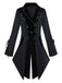 Schwarz 1950er Bestickt Blumen Victorian Stil Jacke