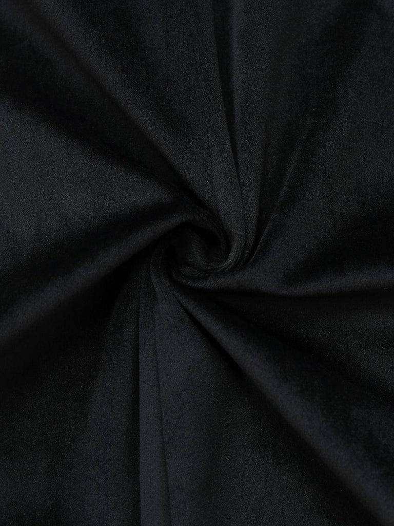 Schwarz 1950er Bestickt Blumen Victorian Stil Jacke