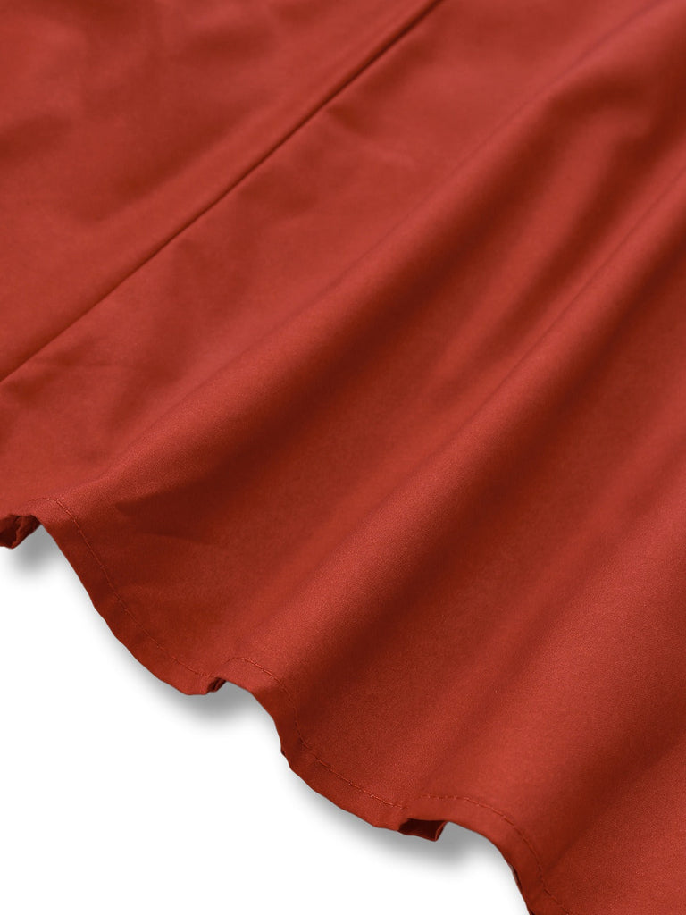 Rot 1950er Gitarre & Hinweise Revers Kleid