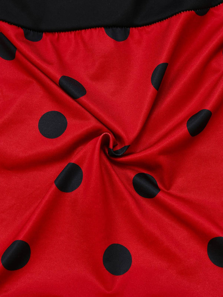 Rot 1960er Miraculous Bubble Cosplay Kostüm Set