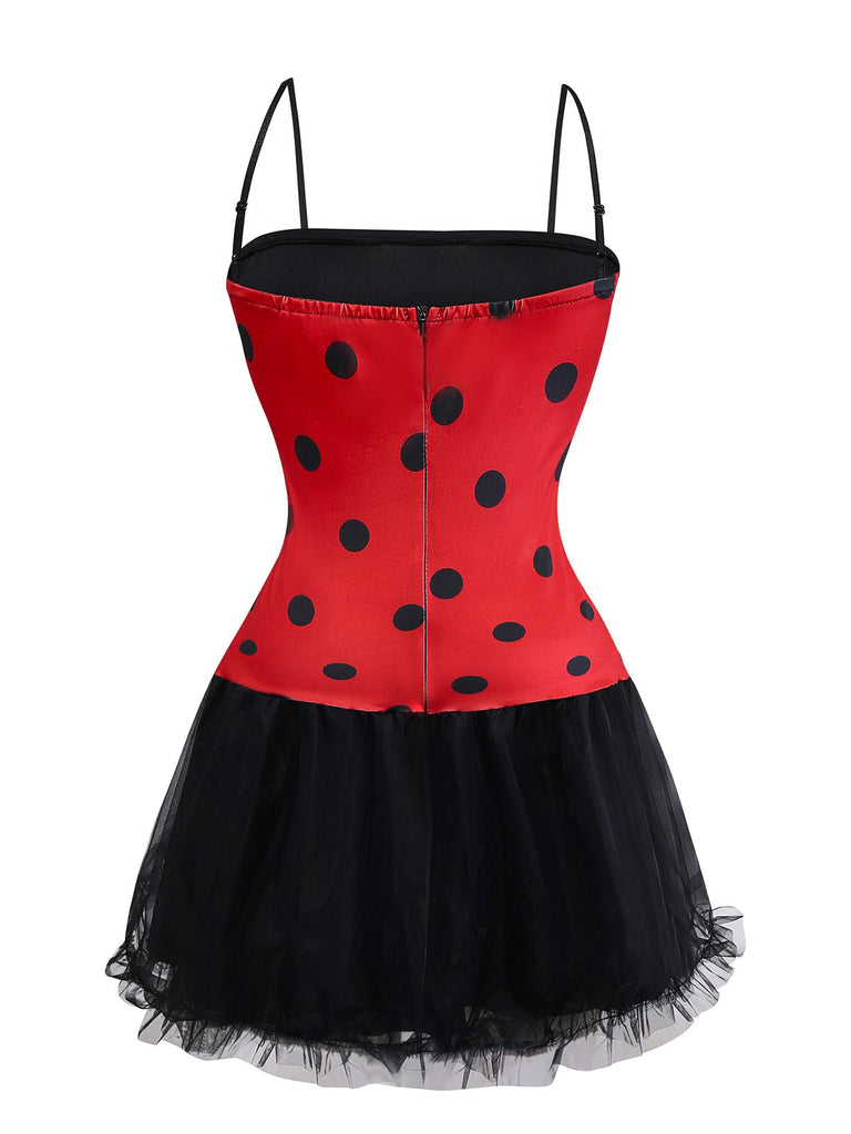 Rot 1960er Miraculous Bubble Cosplay Kostüm Set